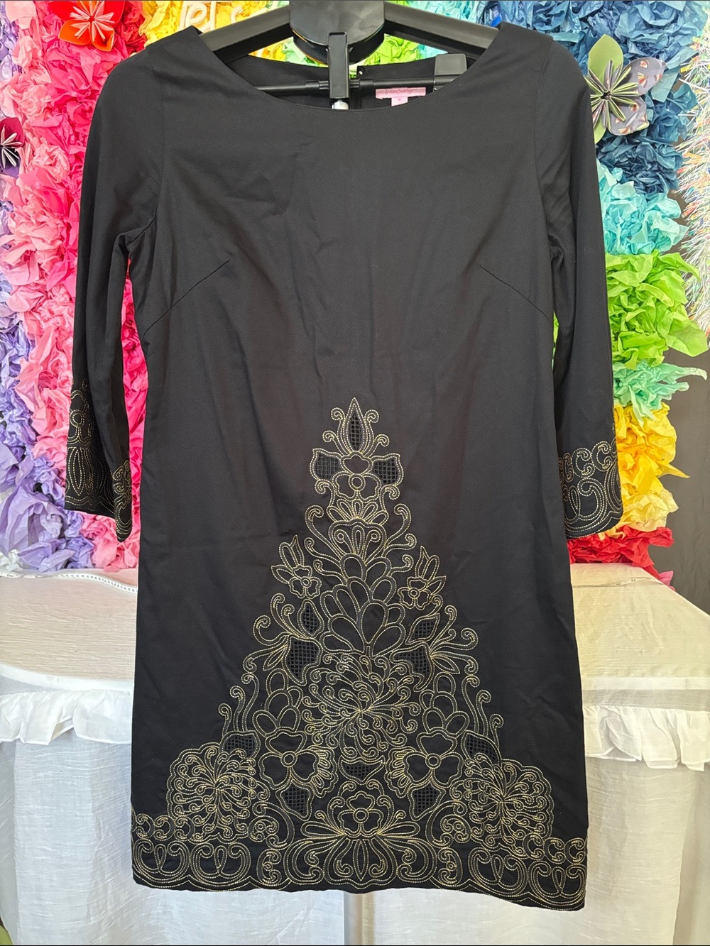 Lilly Pulitzer Black Embroidered Women's Dress
